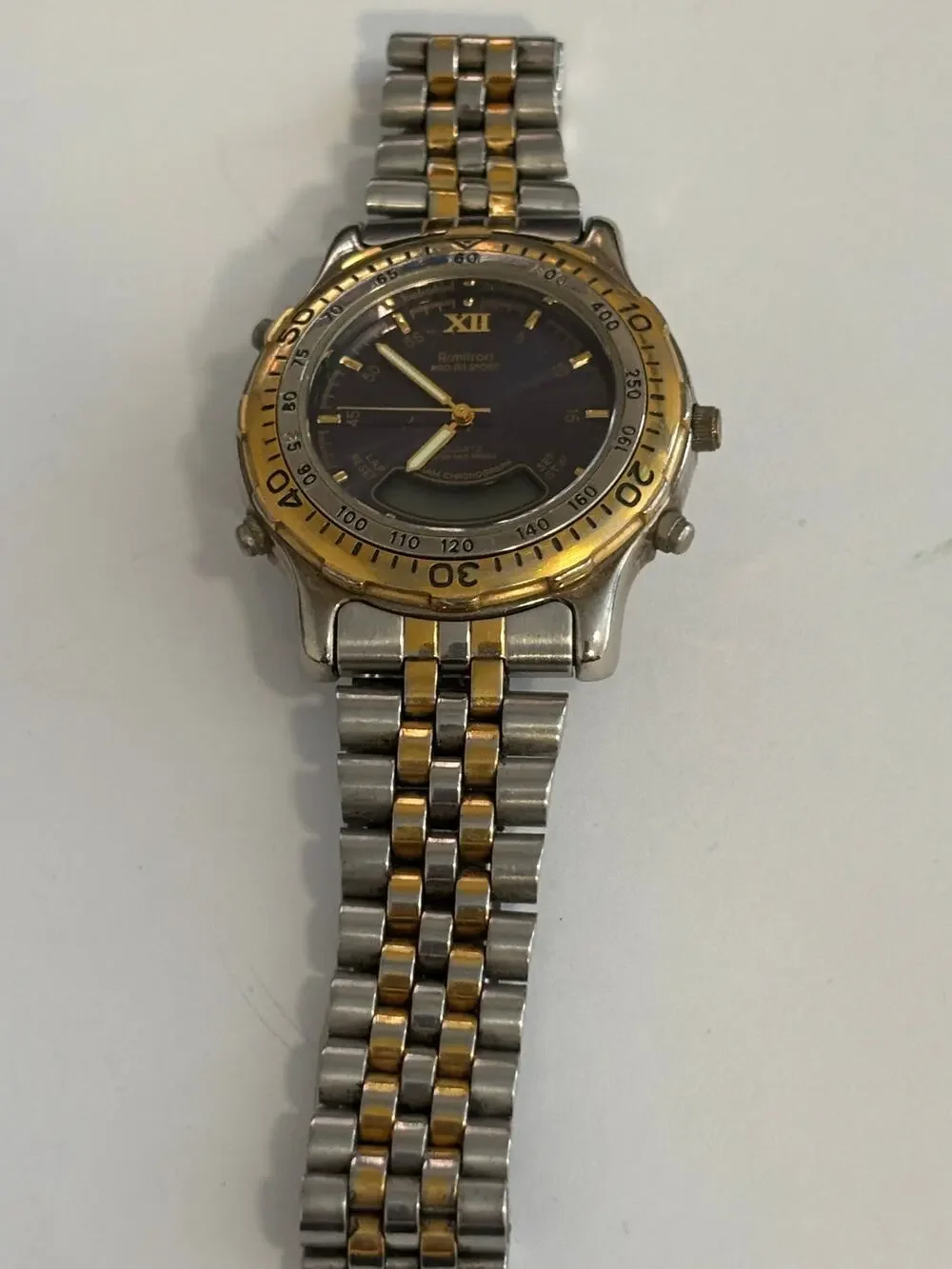 Vintage Armitron Pro All Sport Mens Watch 20/2803P T205 Alarm Water No Battery